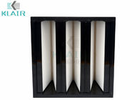 ABS V Bankfilter, het Geplooide HEPA-Systeem van Luchtfilters HVAC met Plastic Kader
